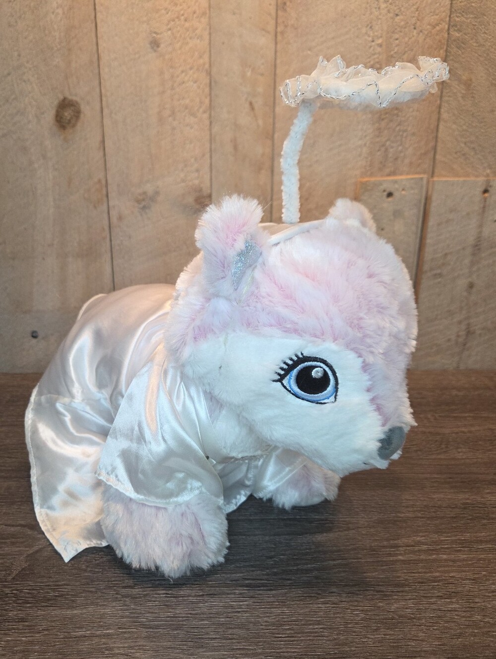 Build A Bear Pink Artic Frost Fox Merry Mission Stuffed Plush Animal BAB